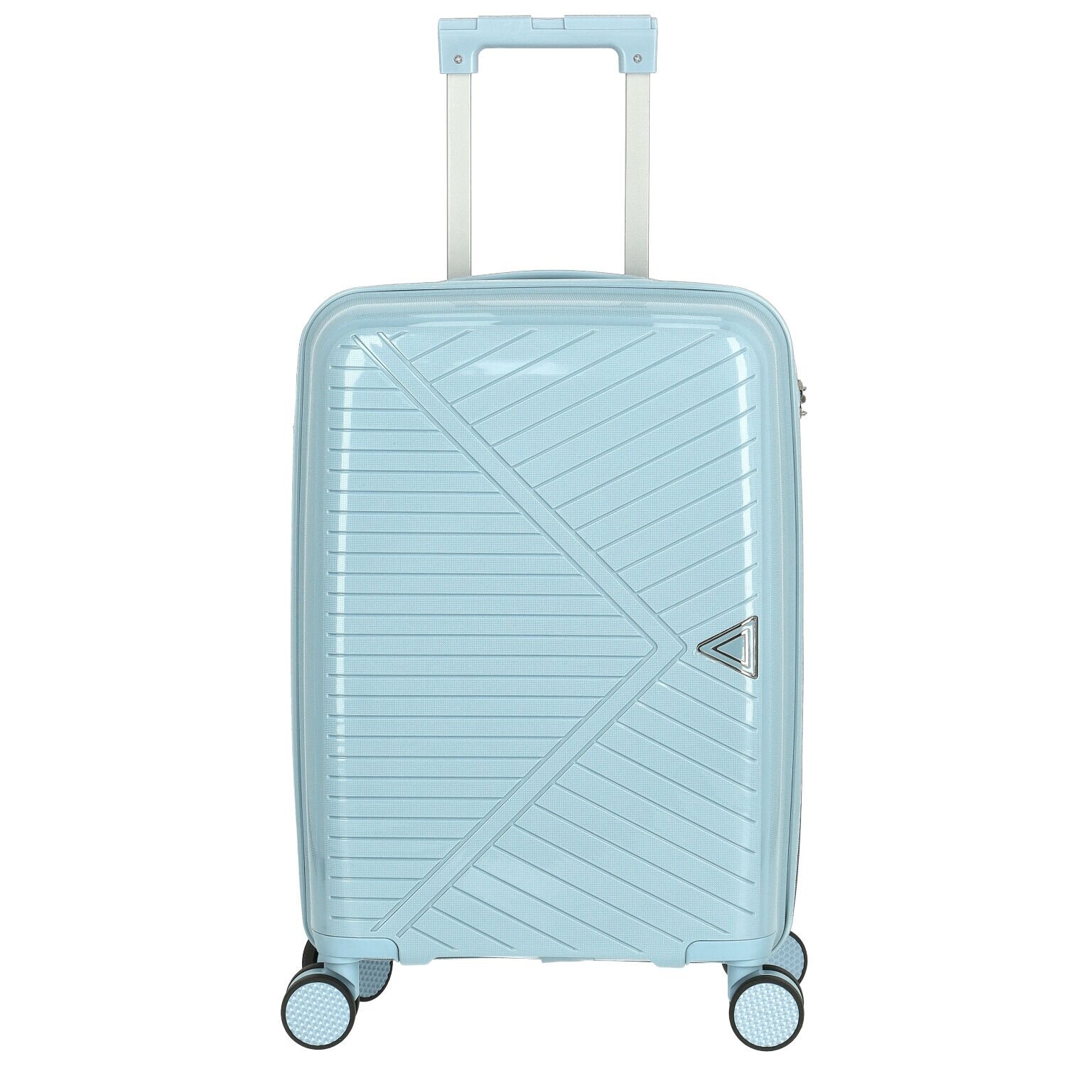 Cestovní plastový kufr Mervin velikost S, světle modrý