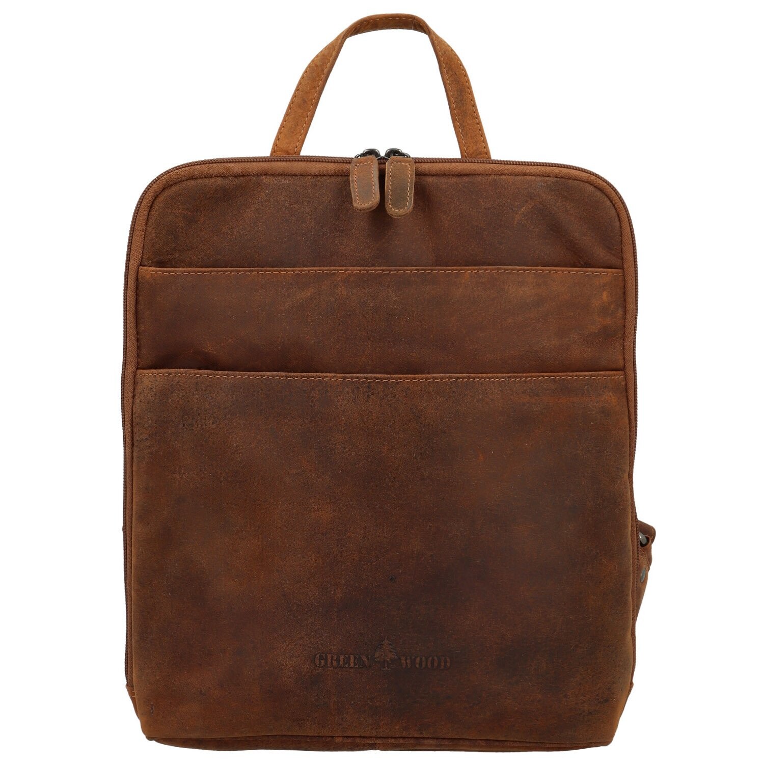 Módní kožený batoh GW Gastor, camel