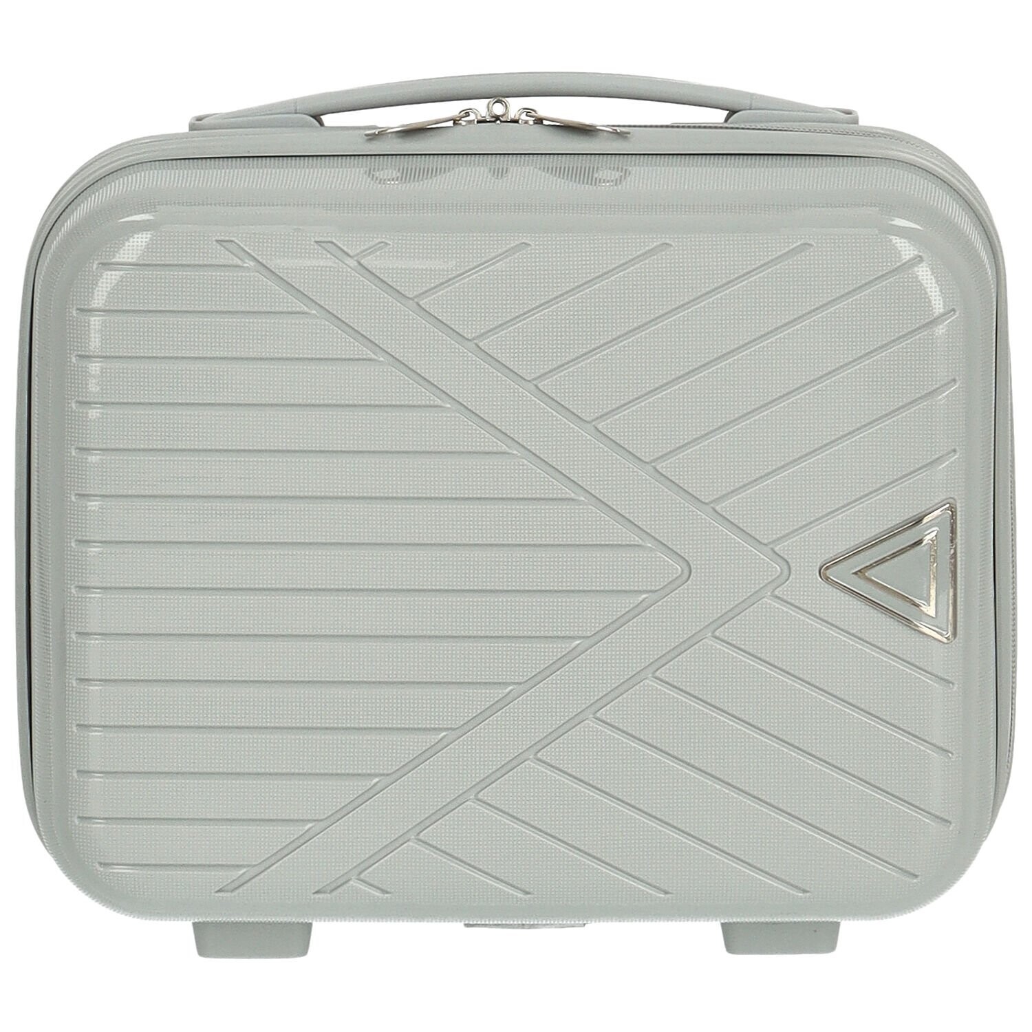 Cestovní plastový kufr Mervin velikost XS, stříbrný