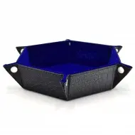 Glassstaff Hexagonal Foldable Rolling Tray Dragon Skin Blue