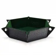Glassstaff Hexagonal Foldable Rolling Tray Dragon Skin Green
