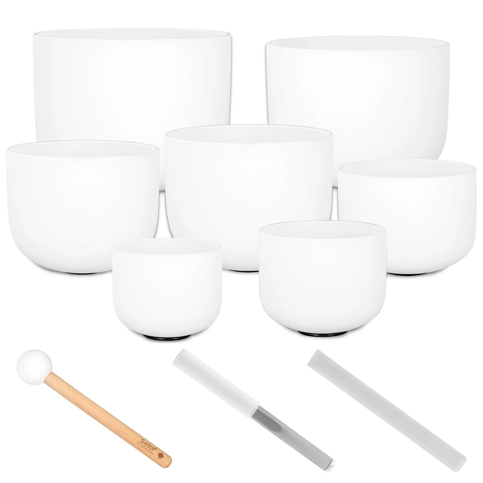 Sela Crystal Singing Bowl Set Frosted - 440 Hz (rozbalené)