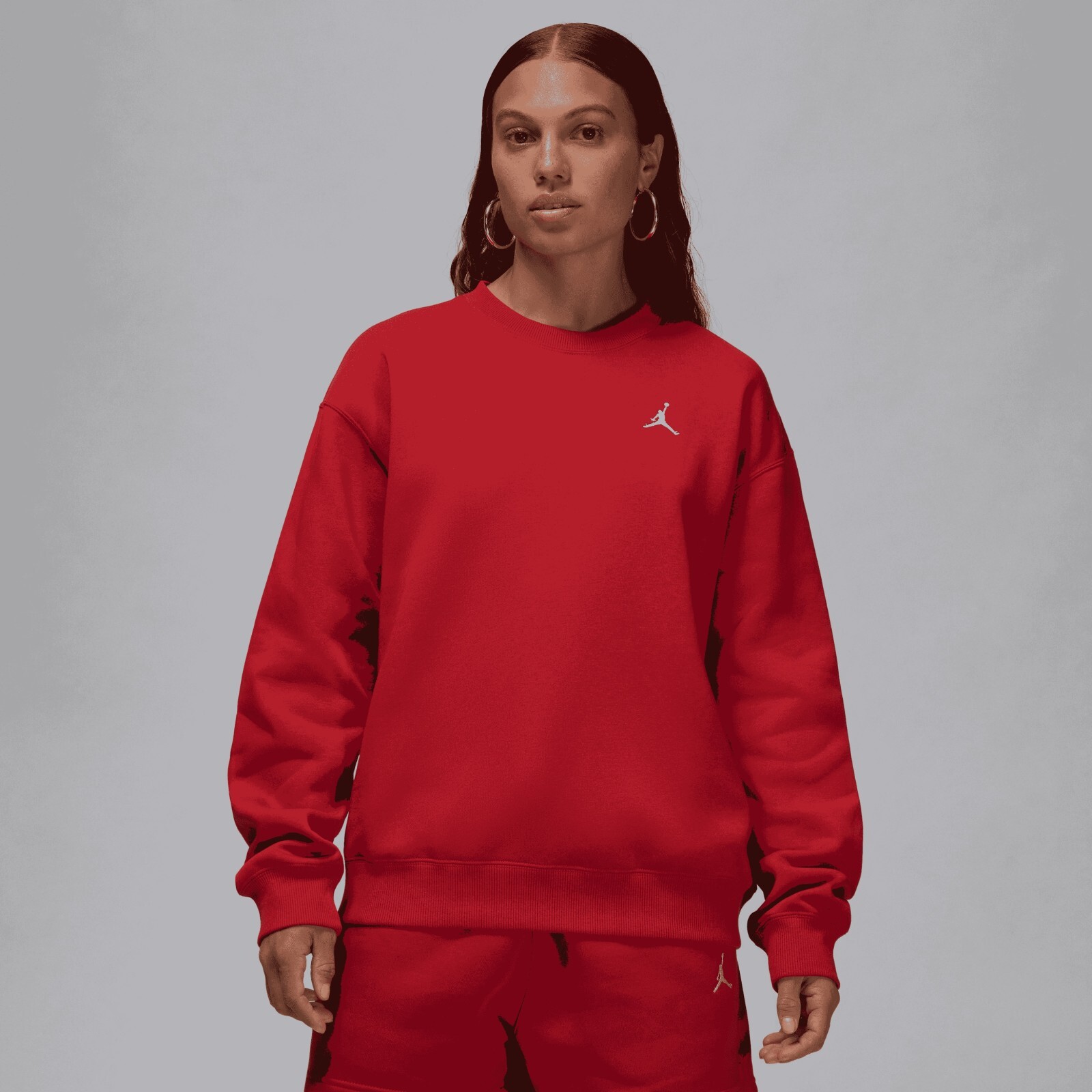 Jordan Women Brooklyn Fleece Crew-Neck Sweatshirt M