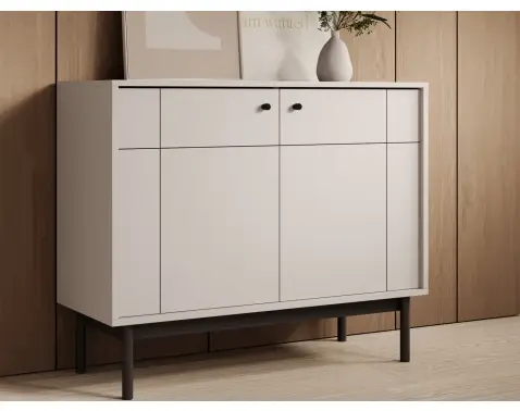 Skříňka 2-dveřová Japandi, 104 cm, béžová kašmír
