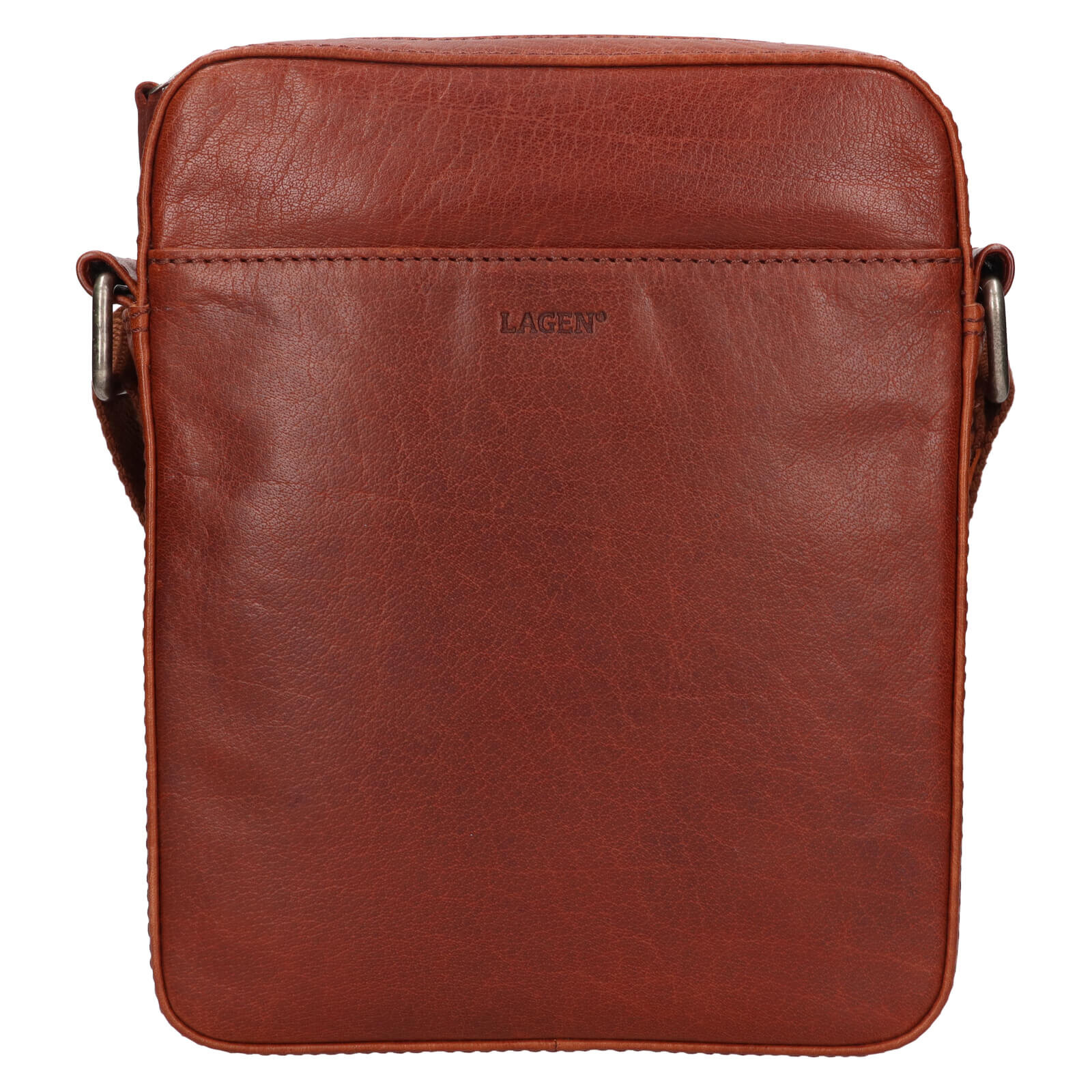 Pánská kožená taška přes rameno Lagen Moss - koňak