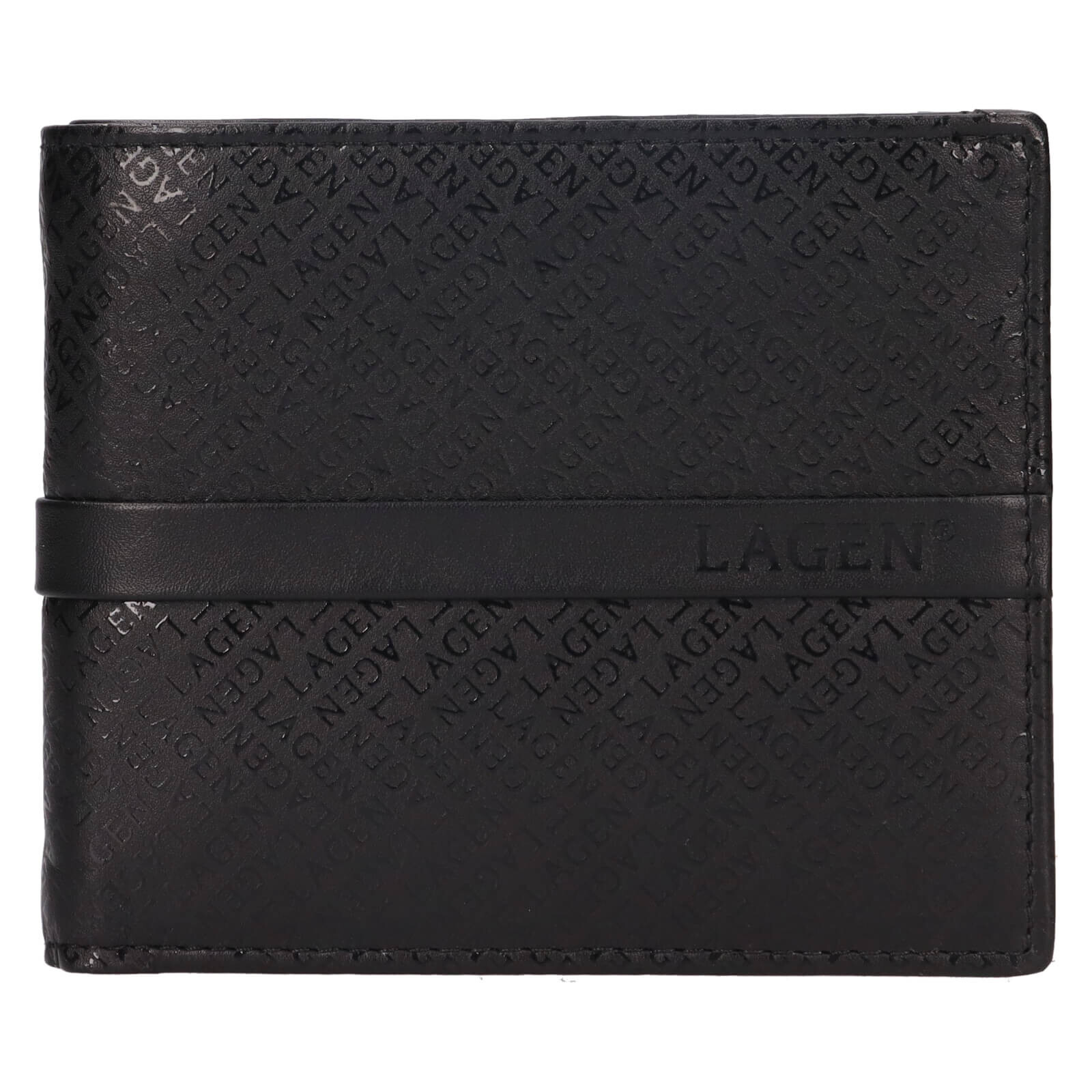 Pánská kožená peněženka Lagen Hurty - černá