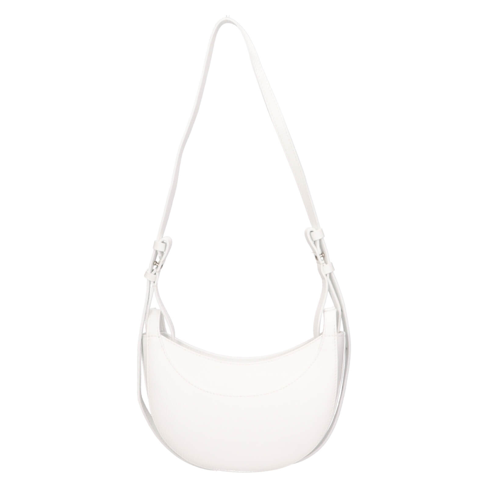 Dámská kožená crossbody kabelka Italia Apolen - bílá