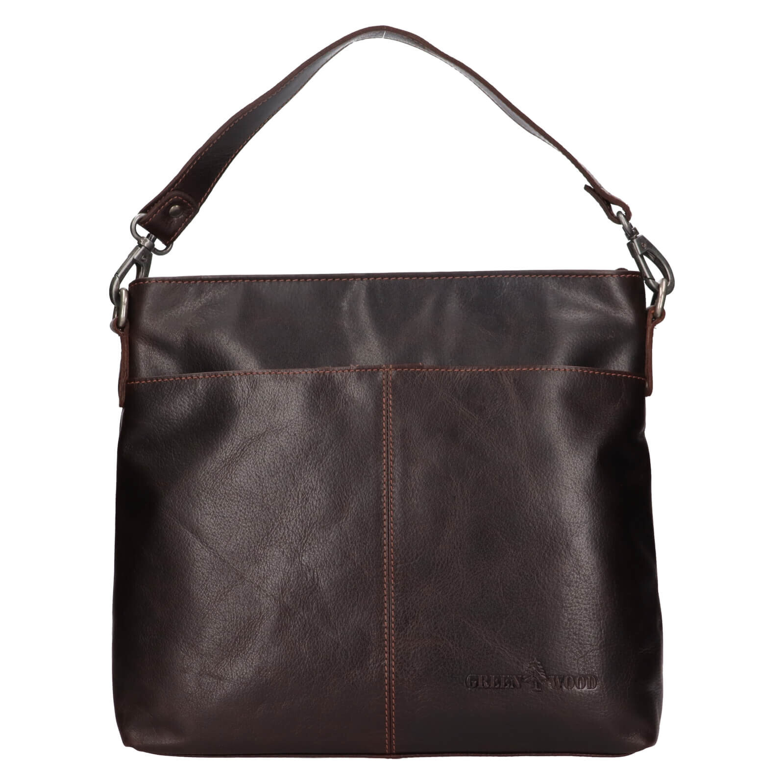 Dámská kožená kabelka Greenwood Babet - hnědá