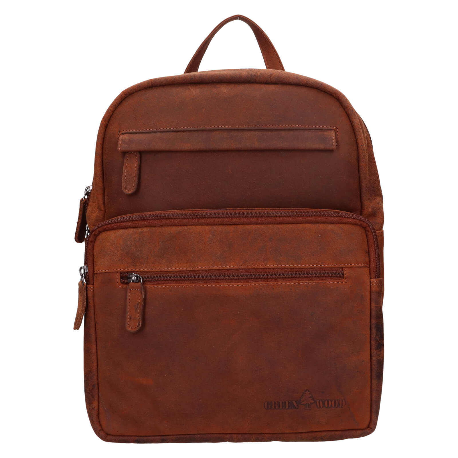 Vintage dámský kožený batoh Greenwood Beate - světle hnědá