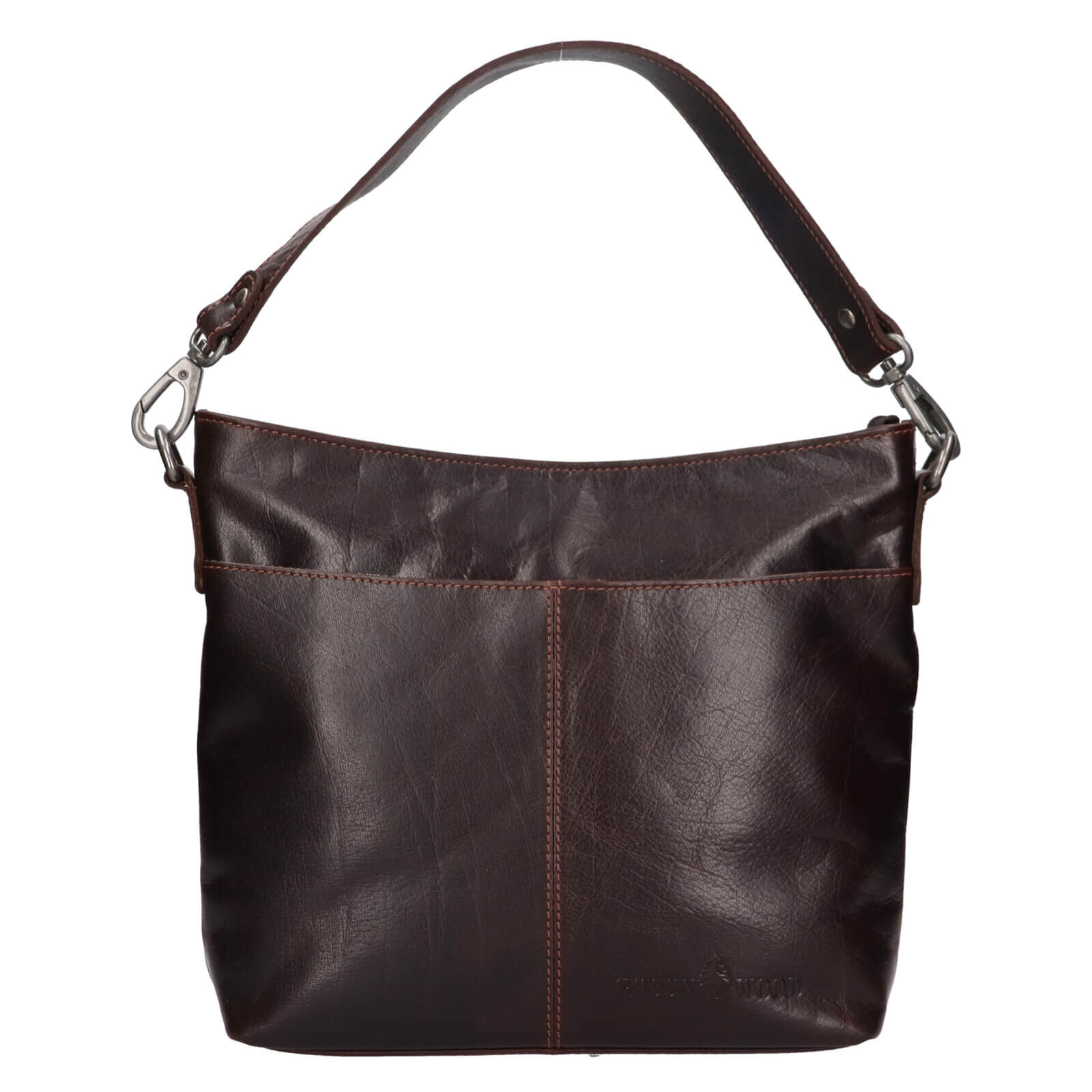 Dámská kožená kabelka Greenwood Stella - tmavě hnědá