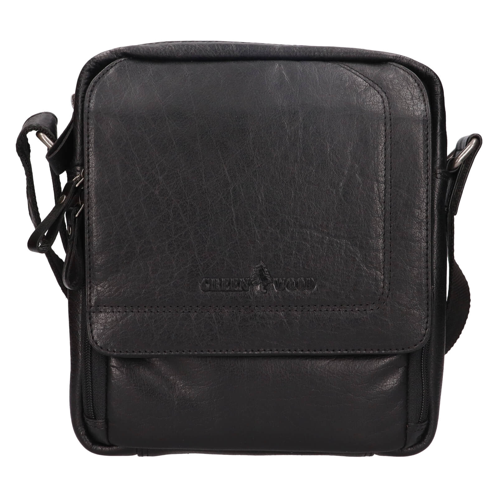 Pánská kožená taška přes rameno Greenwood Monte - černá