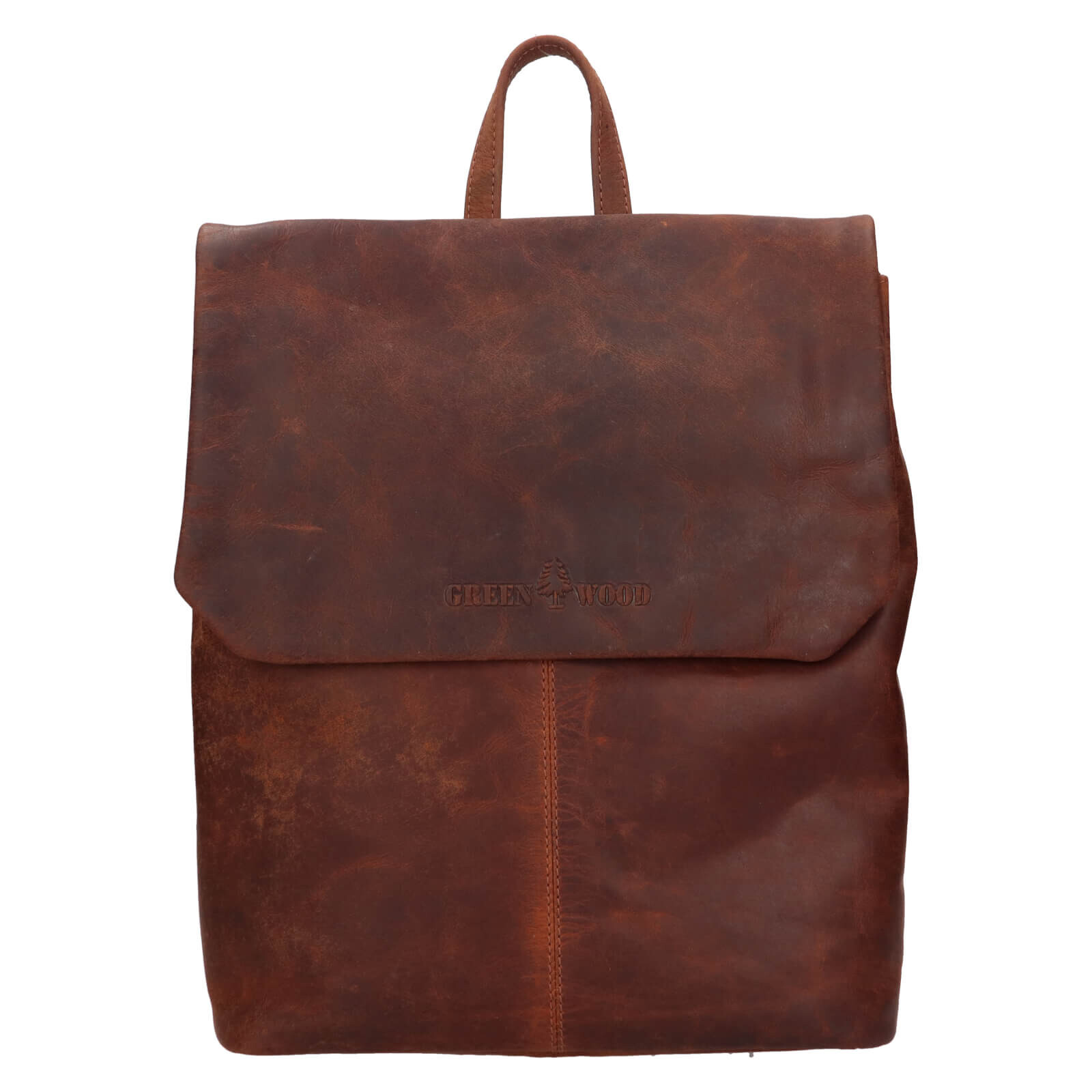Vintage dámský kožený batoh Greenwood Marta - hnědá
