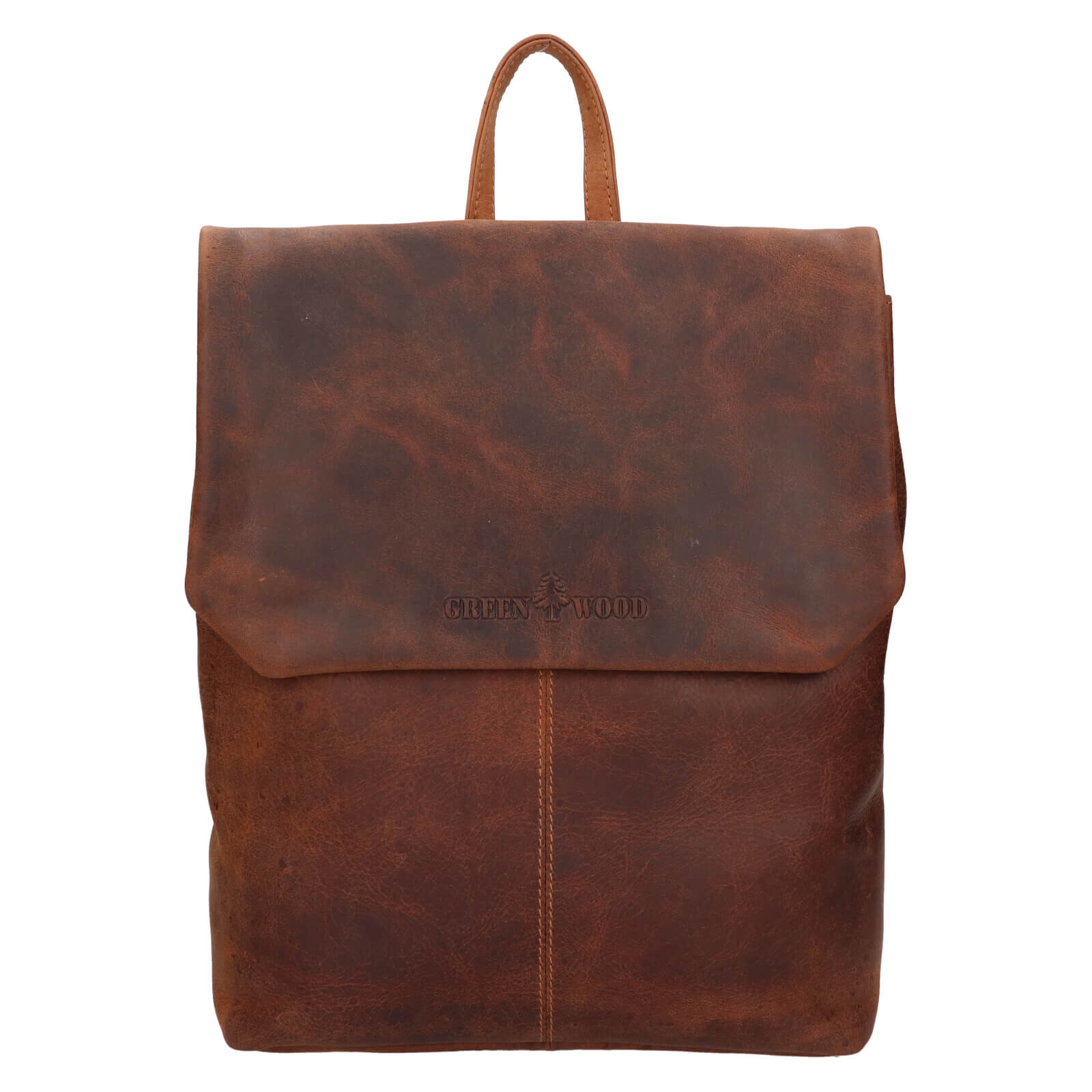 Vintage dámský kožený batoh Greenwood Marta - světle hnědá