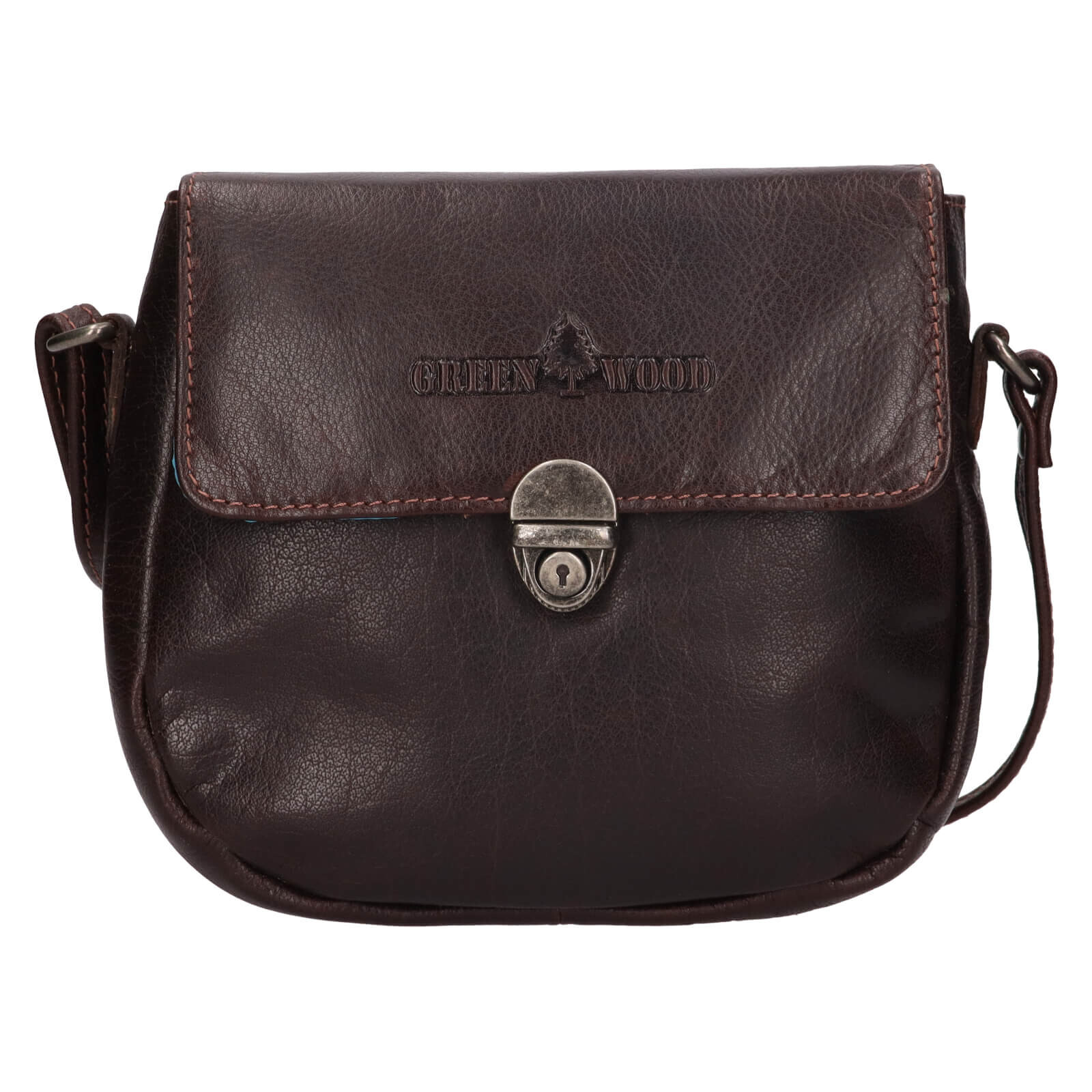 Dámská kožená crossbody kabelka Greenwood Petra - tmavě hnědá