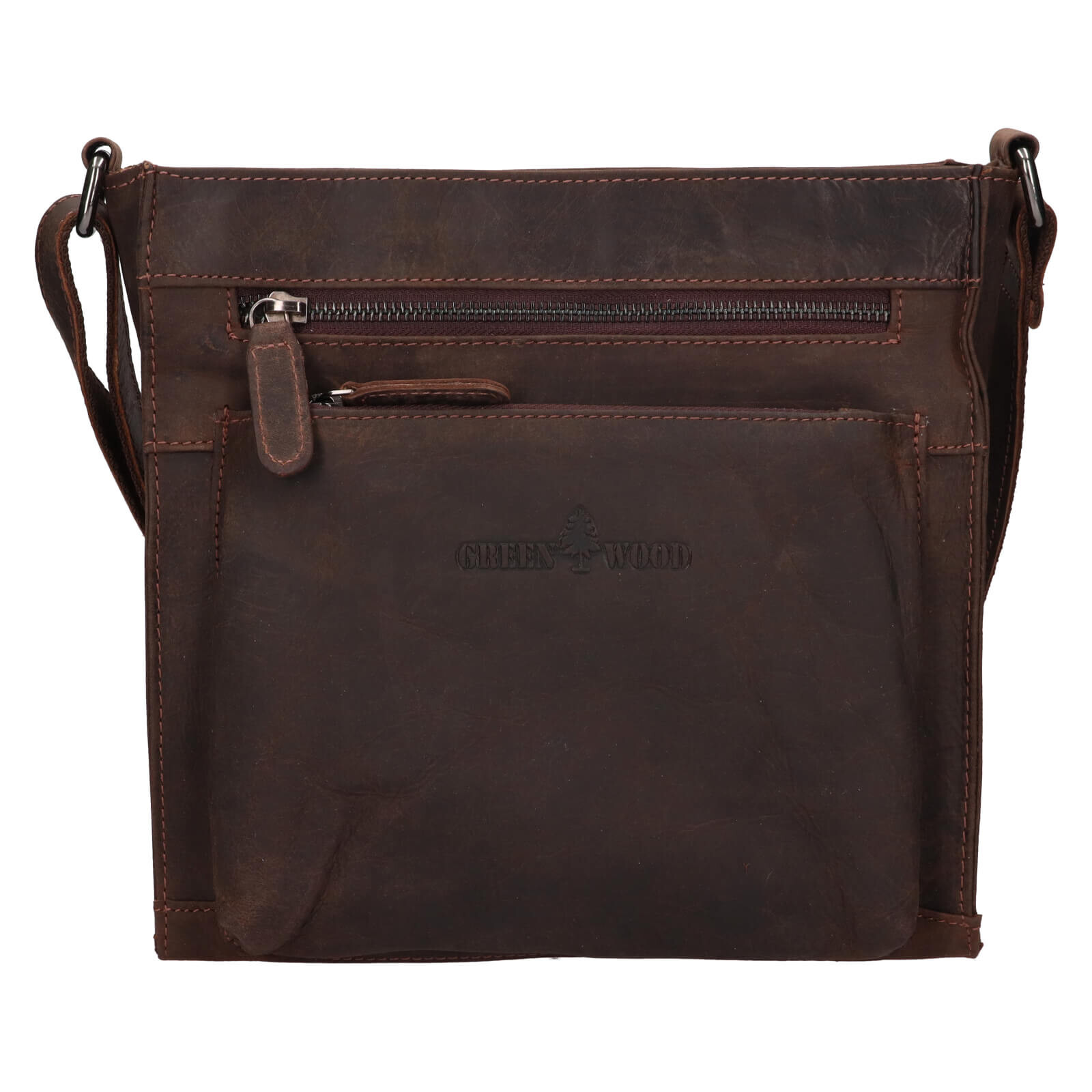 Dámská kožená crossbody kabelka Greenwood Stefani - tmavě hnědá