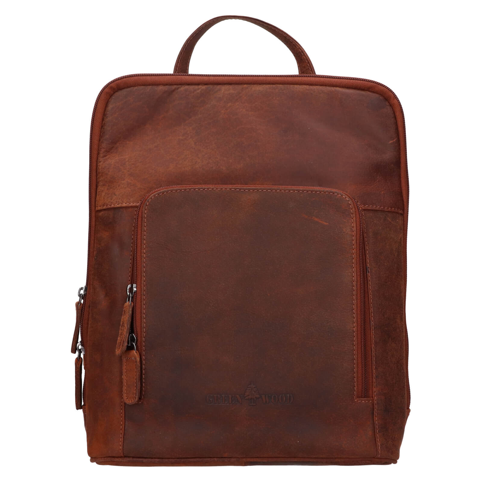 Vintage dámský kožený batoh Greenwood Paloma - hnědá