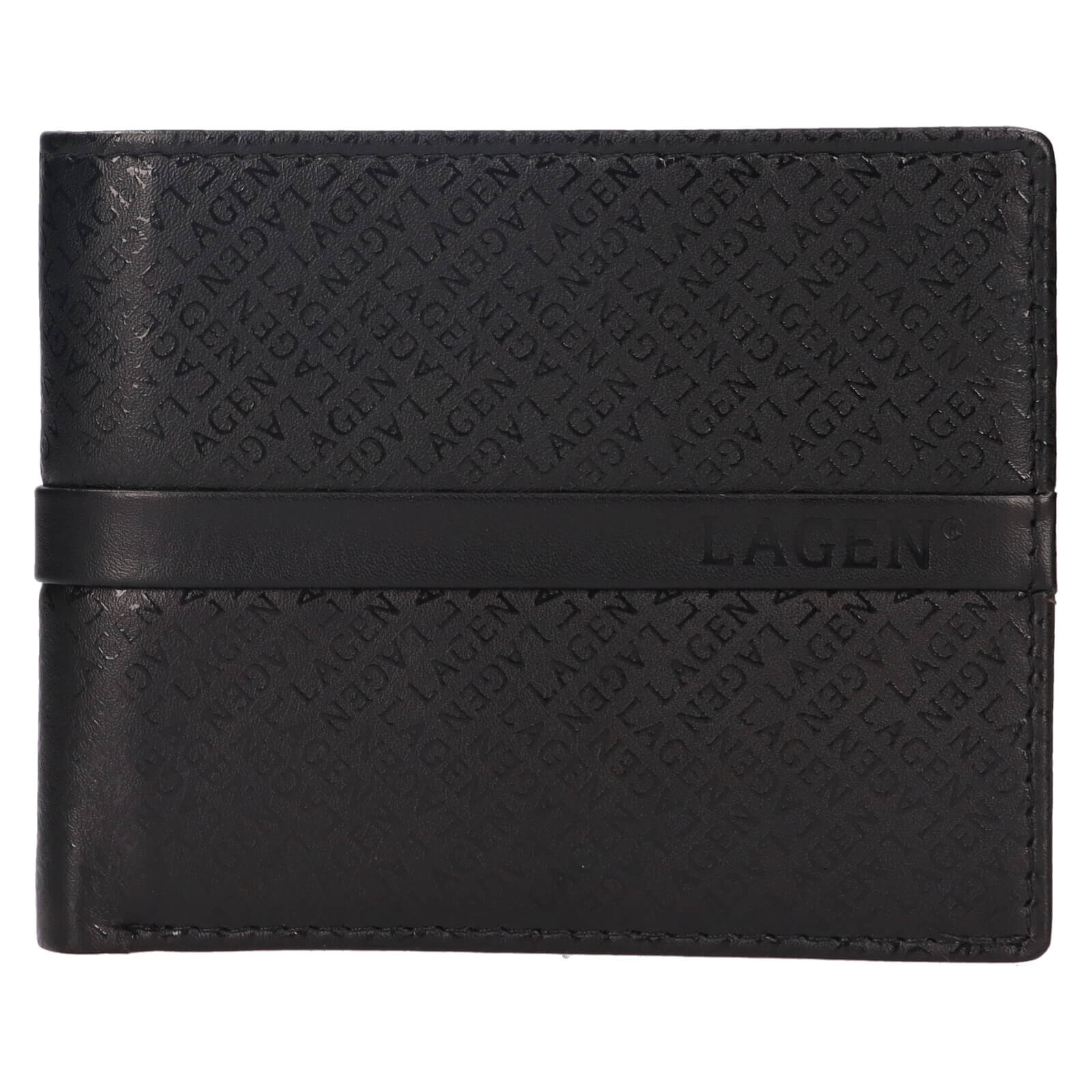 Pánská kožená peněženka Lagen Moises - černá