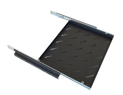 Police děrovaná, 1U, s výsuvem 600mm, RGA-2-800-GB