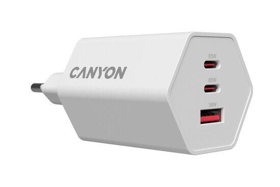 CANYON charger HEXAGON 65 GaN 65W 2xPD 1xQC EU White