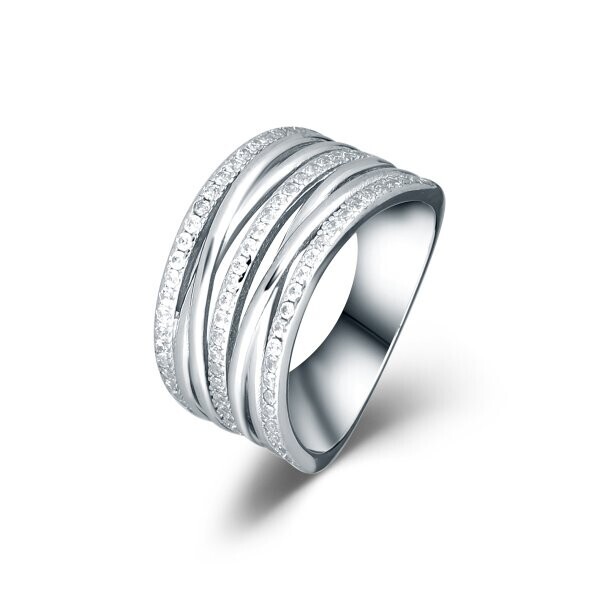 Prsten se syntetickými kameny 126-927-4141 64