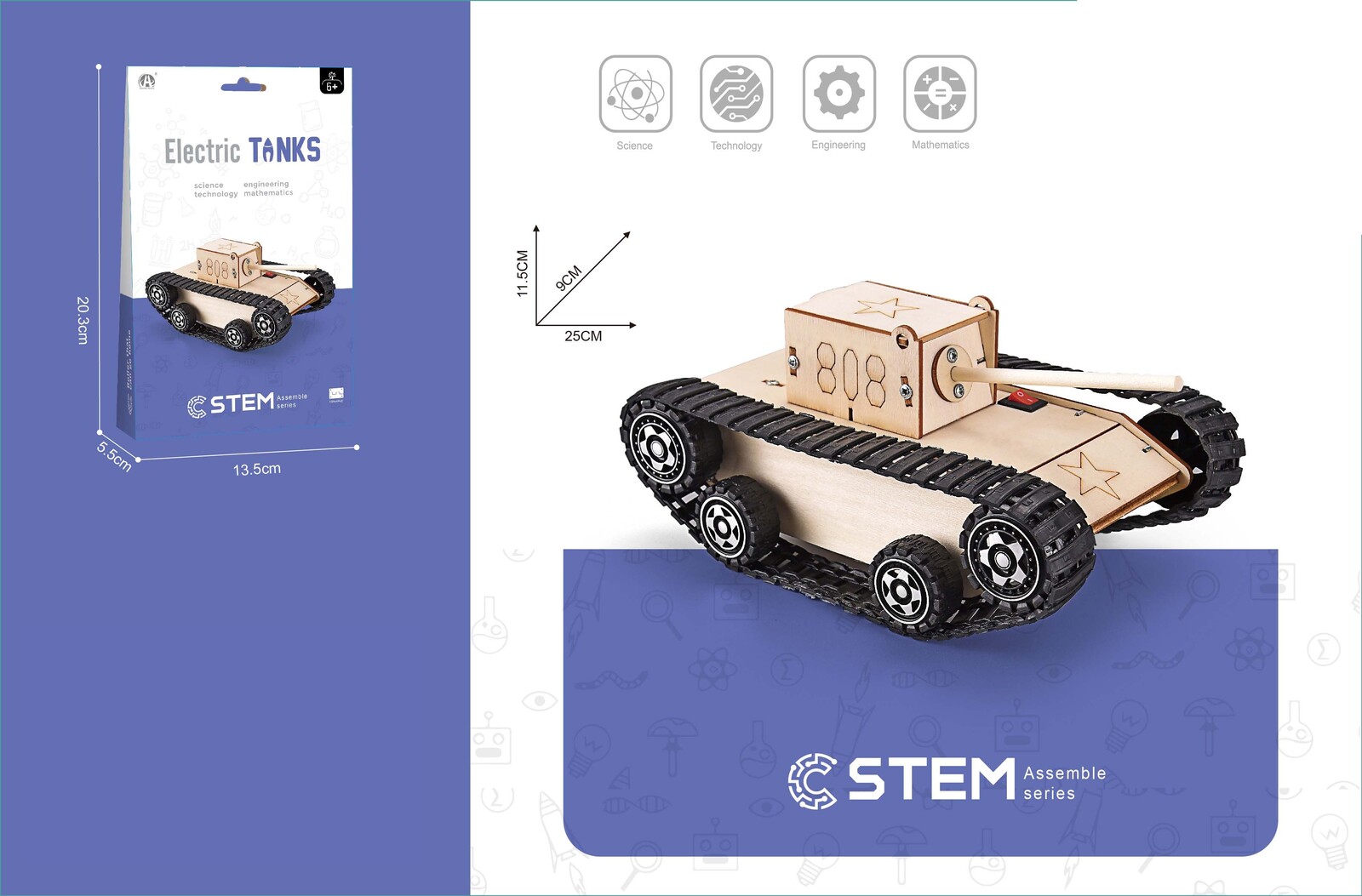 Stavebnice tank 25 cm