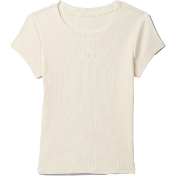 GAP FRENCH RIBBED LOGO Dívčí tričko, béžová, velikost