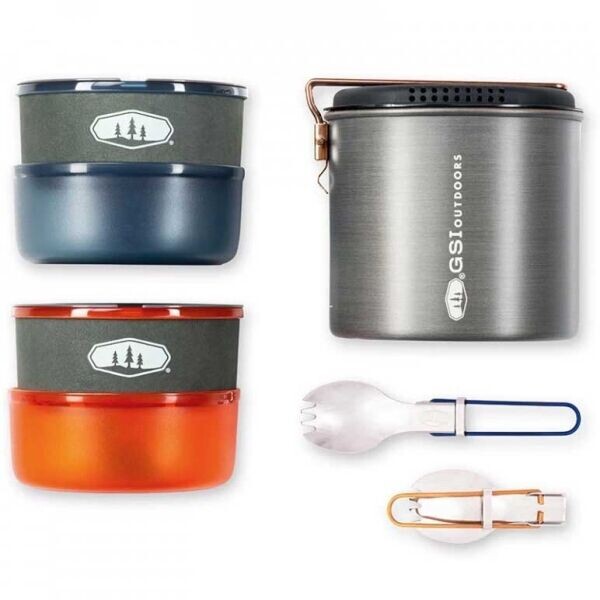 GSI Outdoors HALULITE DUALIST Sada nádobí, stříbrná, velikost