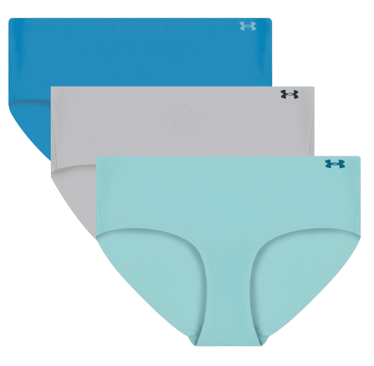 Kalhotky Under Armour UA PURE STRETCH NO SHOW HIPSTER-SOLID3PK