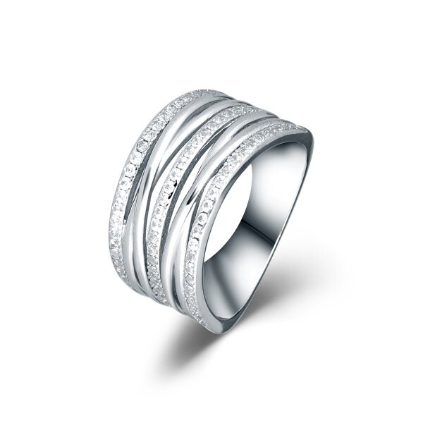 Prsten se syntetickými kameny 126-927-4141 58