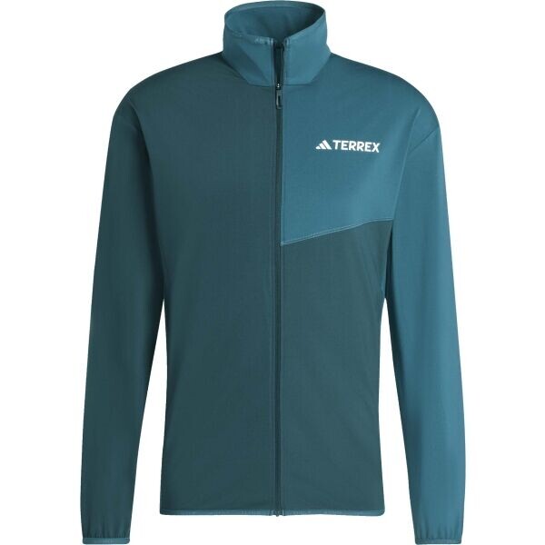 adidas MULTI TERREX CLIMAWARM FZ FL Pánská outdoorová bunda, tmavě zelená, velikost