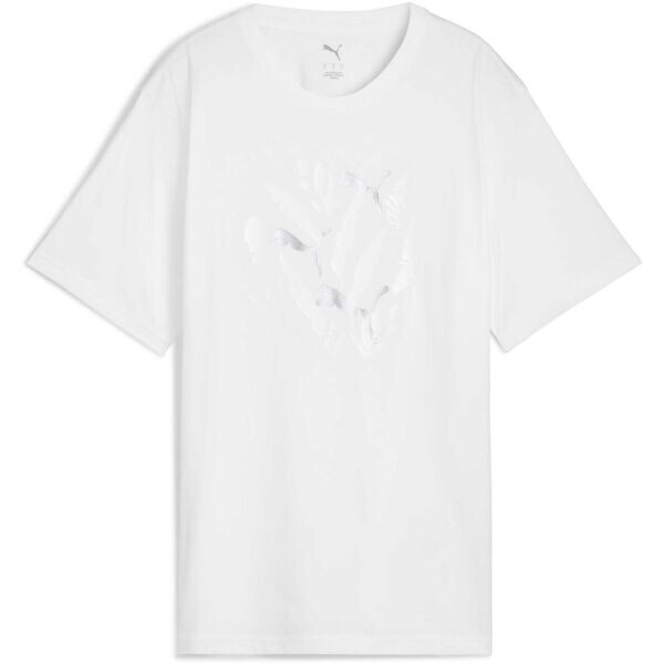 Puma GRAPHIC RELAXED LEAF TEE Dámské triko, bílá, velikost