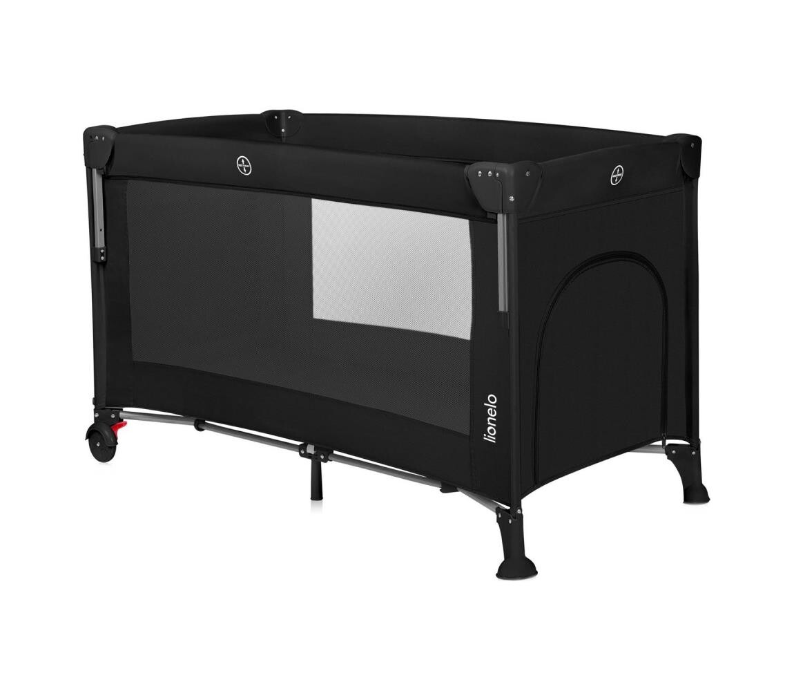 Lionelo Lionelo - Cestovní postýlka 3v1 ELLEN Black Carbon
