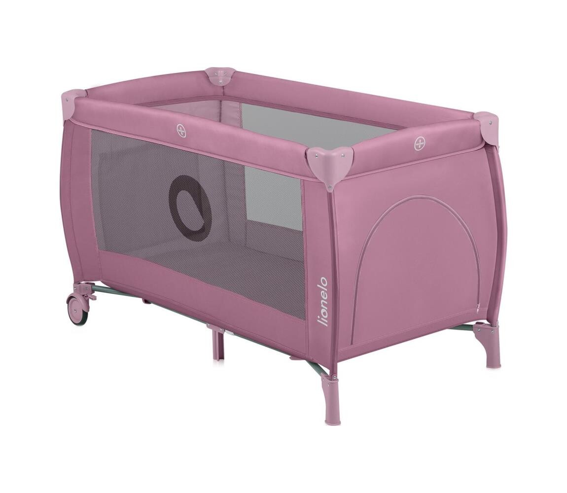 Lionelo Lionelo - Cestovní postýlka STEFI PLUS Pink Magnolia