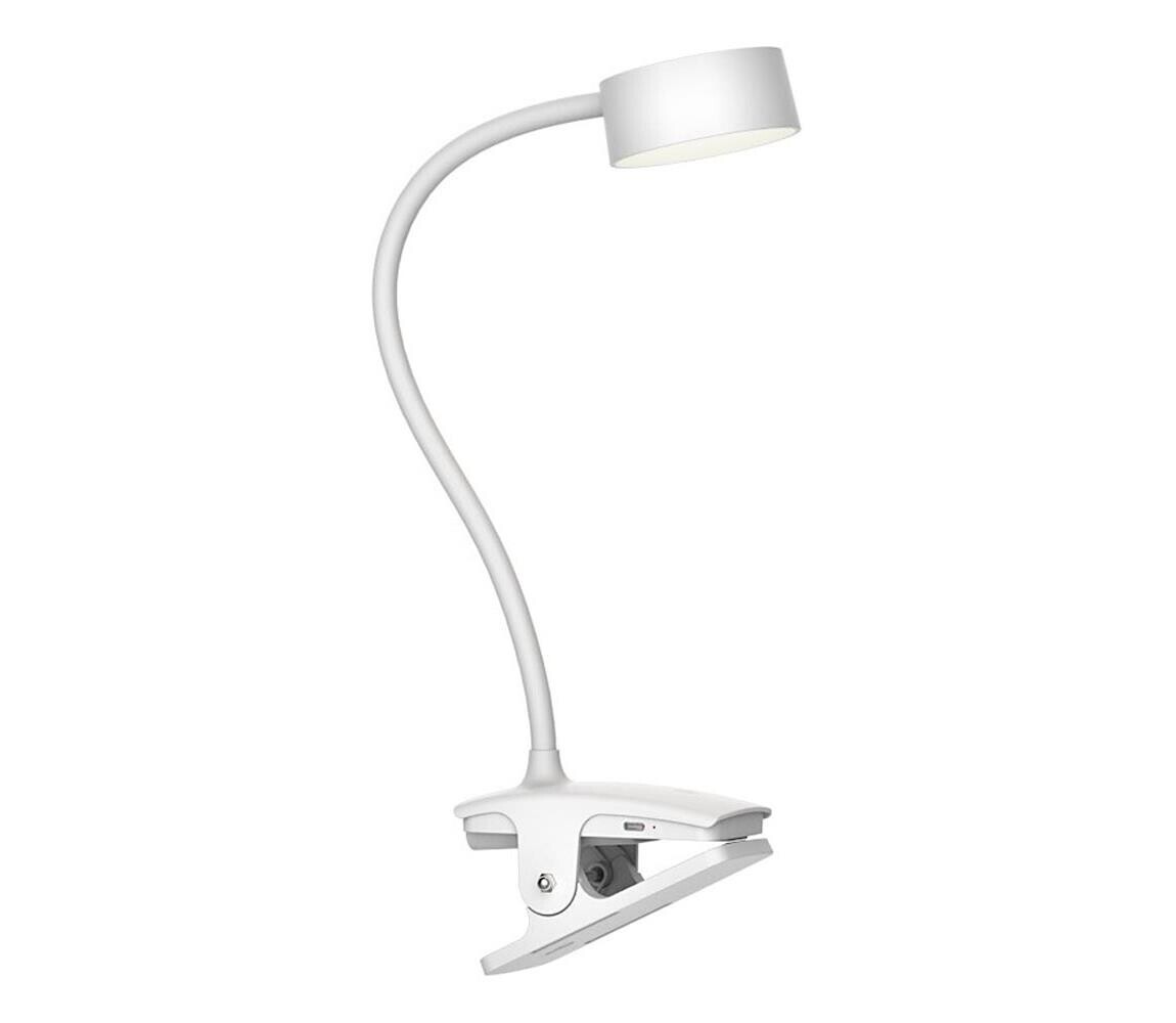 Top Light Top Light-LED Stm. doty. stolní lampa s klipem BELLA LED/4,8W/5V 3000-6500K bílá