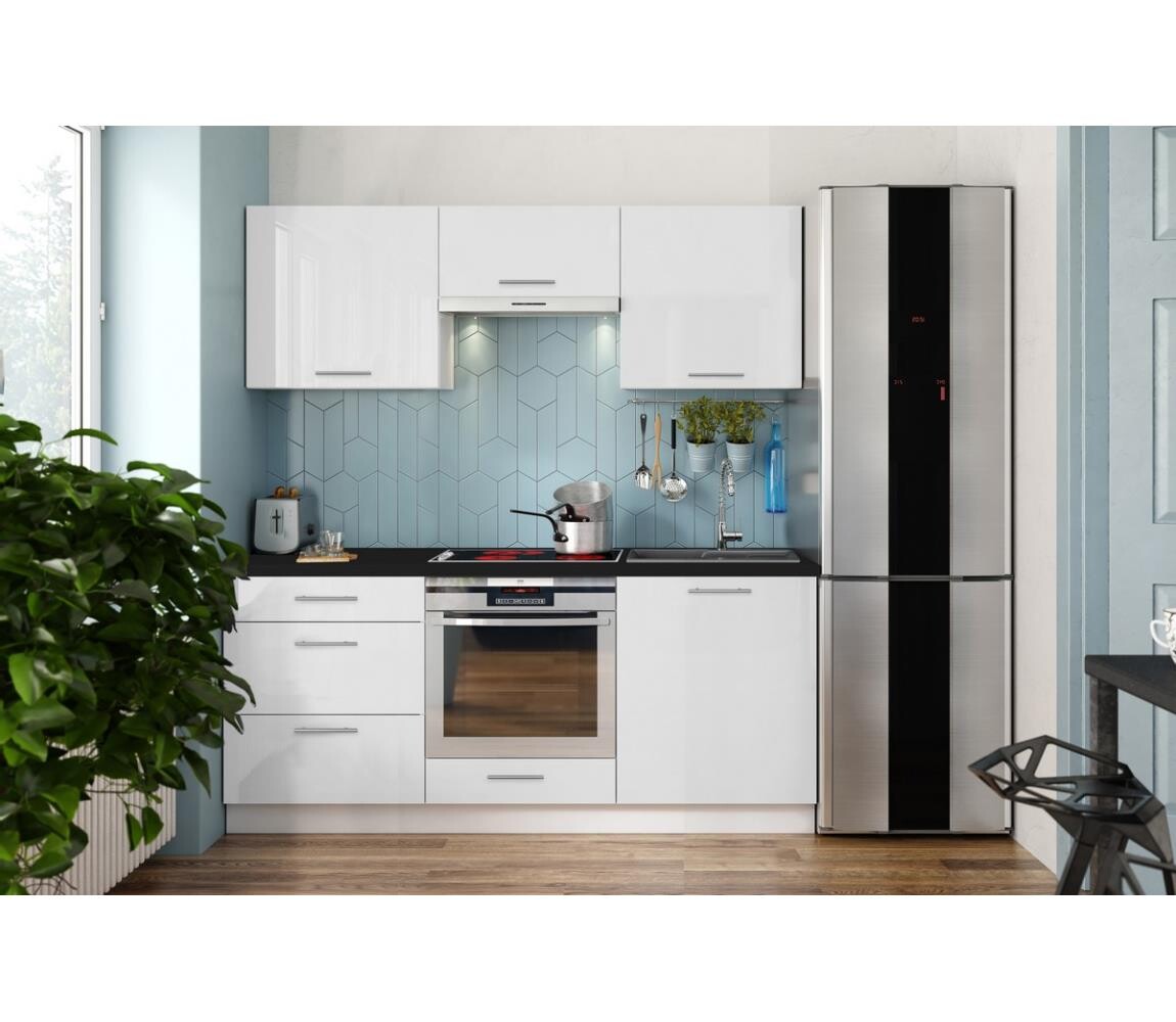 Kuchyňská linka CELESTE 180 cm lesklá bílá