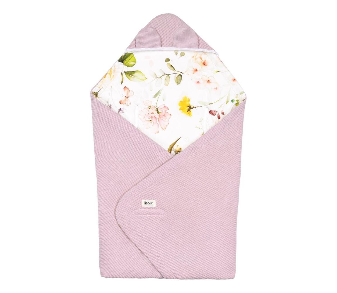 Lionelo Lionelo - Zavinovačka do autosedačky TRAVEL SWADDLE 90x90 cm Pink Flower