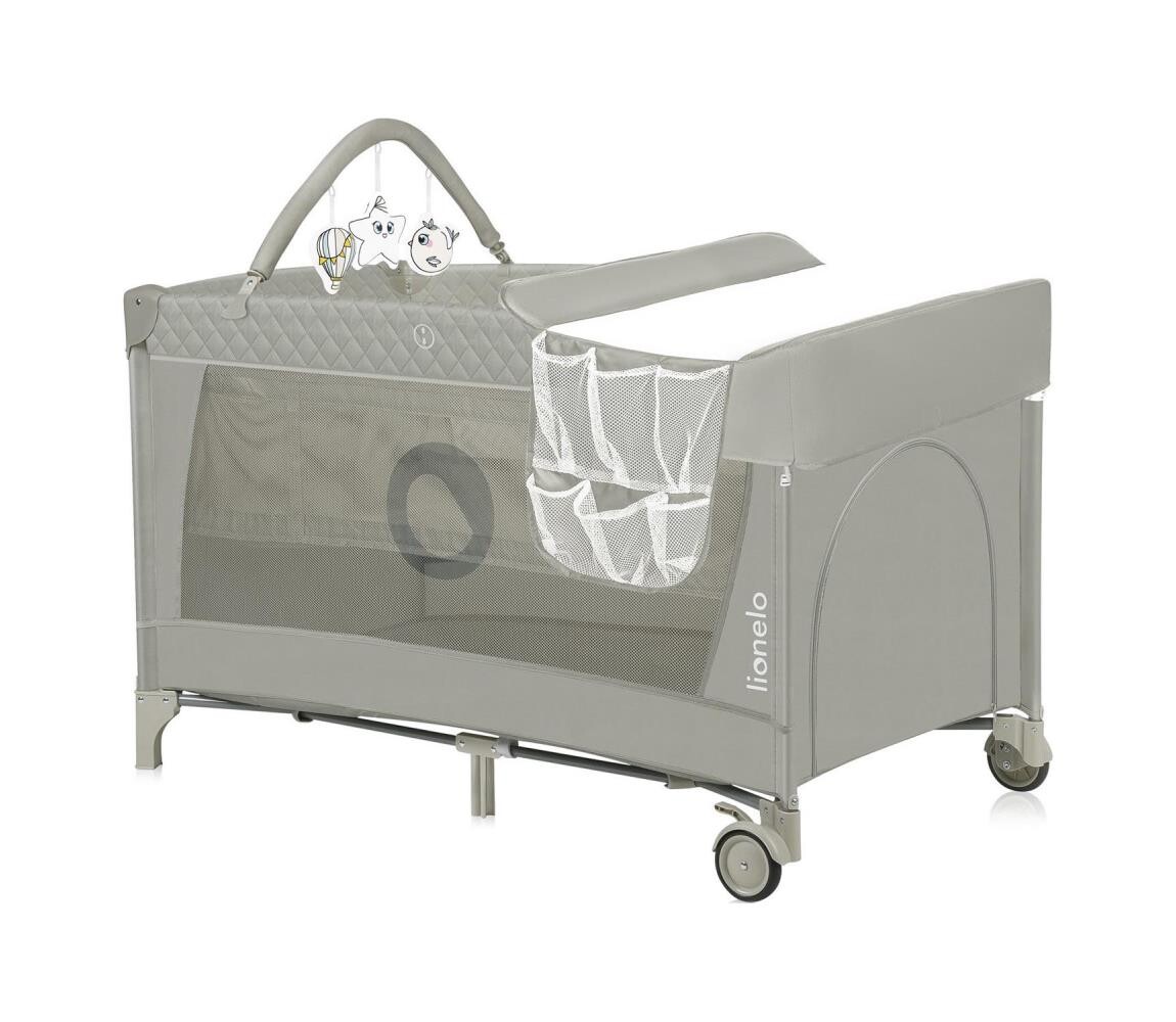 Lionelo Lionelo - Cestovní postýlka FLOWER Cappuccino