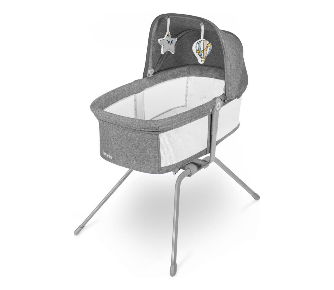 Lionelo Lionelo - Cestovní postýlka MALIN Grey Stone