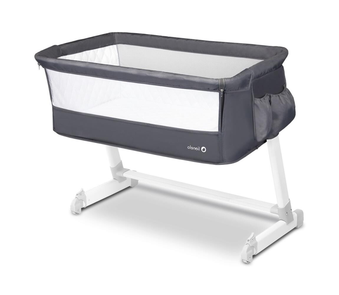 Lionelo Lionelo - Cestovní postýlka THEO Dark Grey