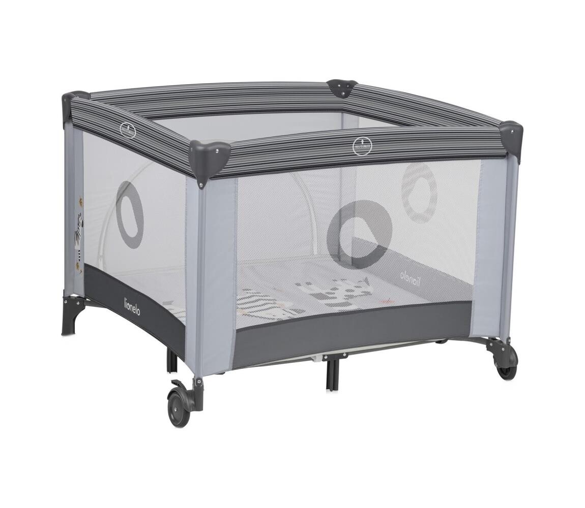 Lionelo Lionelo - Hrací ohrádka BONNIE Grey Stone