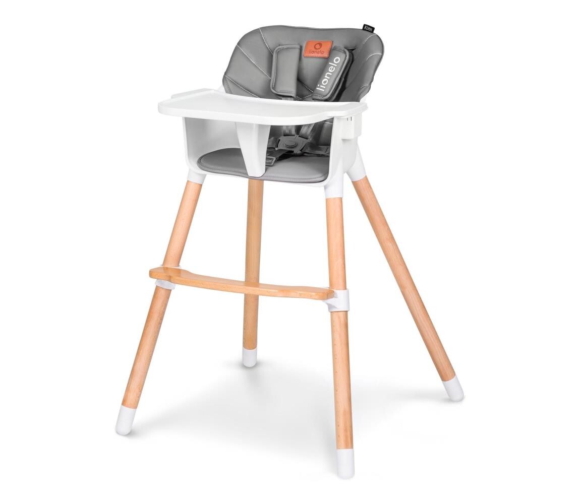 Lionelo Lionelo - Dětská jídelní židle KOEN Grey Stone