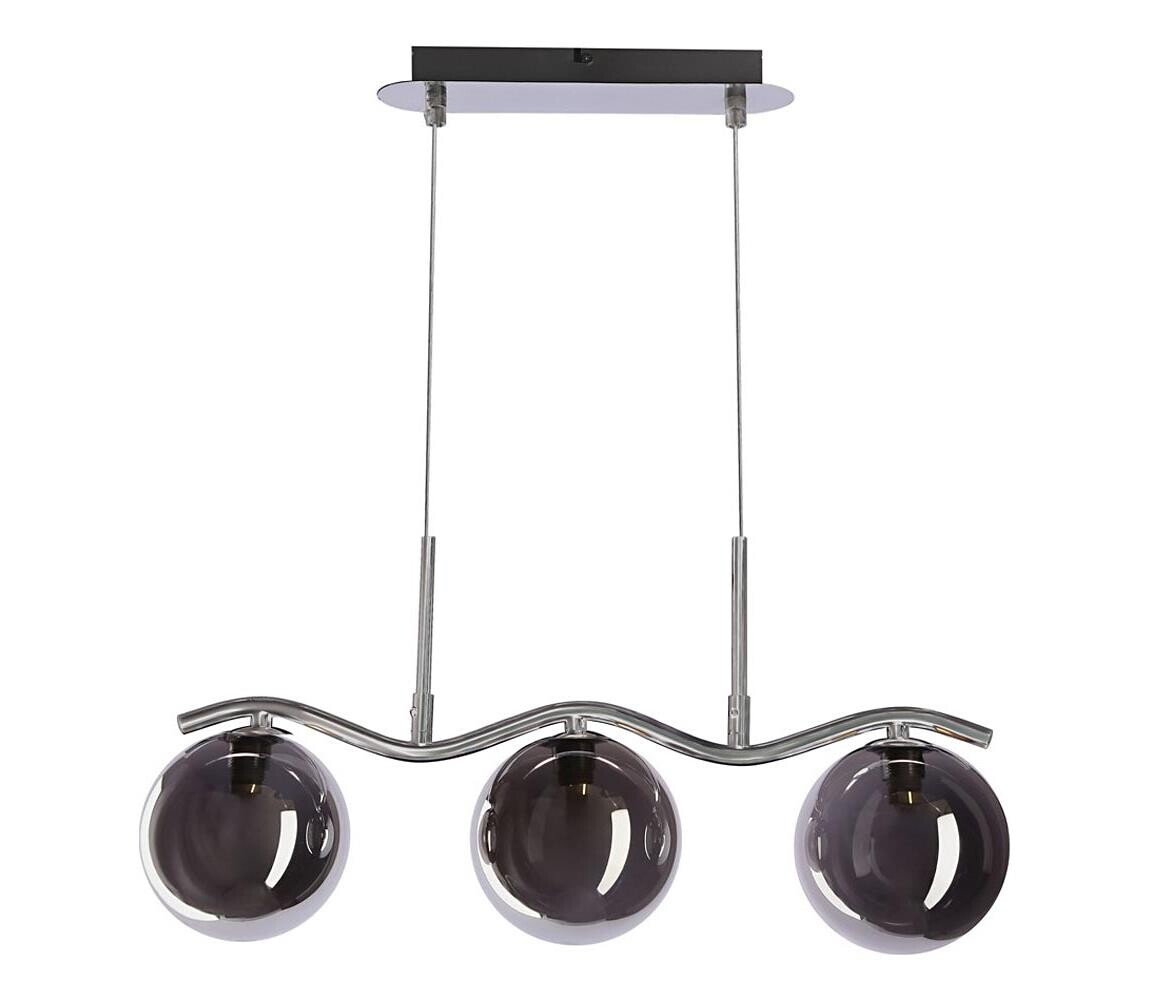 Lustr na lanku LUMOS 3xG9/20W/230V kouřová černá