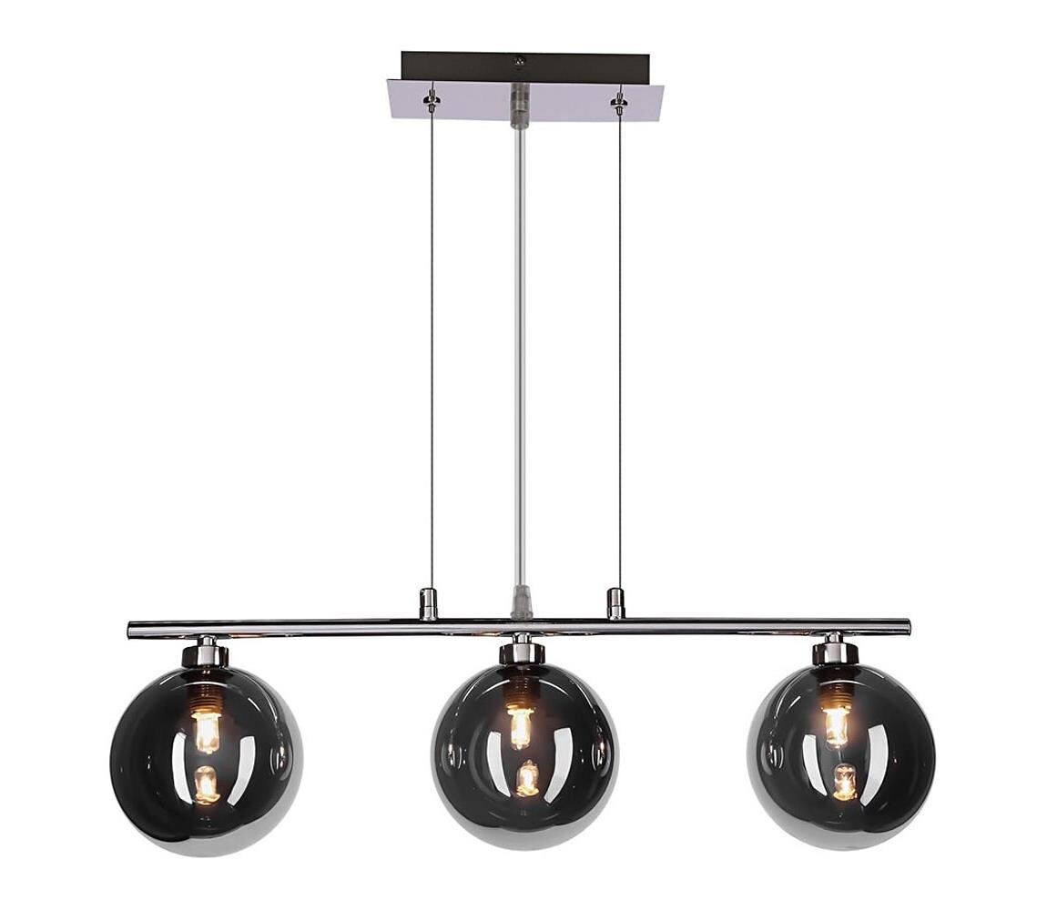 Lustr na lanku SOMUL 3xG9/20W/230V kouřová černá