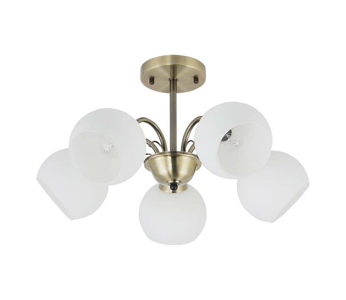 Lustr na tyči NESTOR 5xE27/40W/230V mosaz