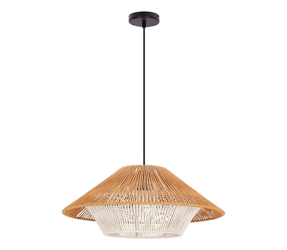 Lustr na lanku AFRICA 1xE27/40W/230V pr. 50 cm hnědá/krémová
