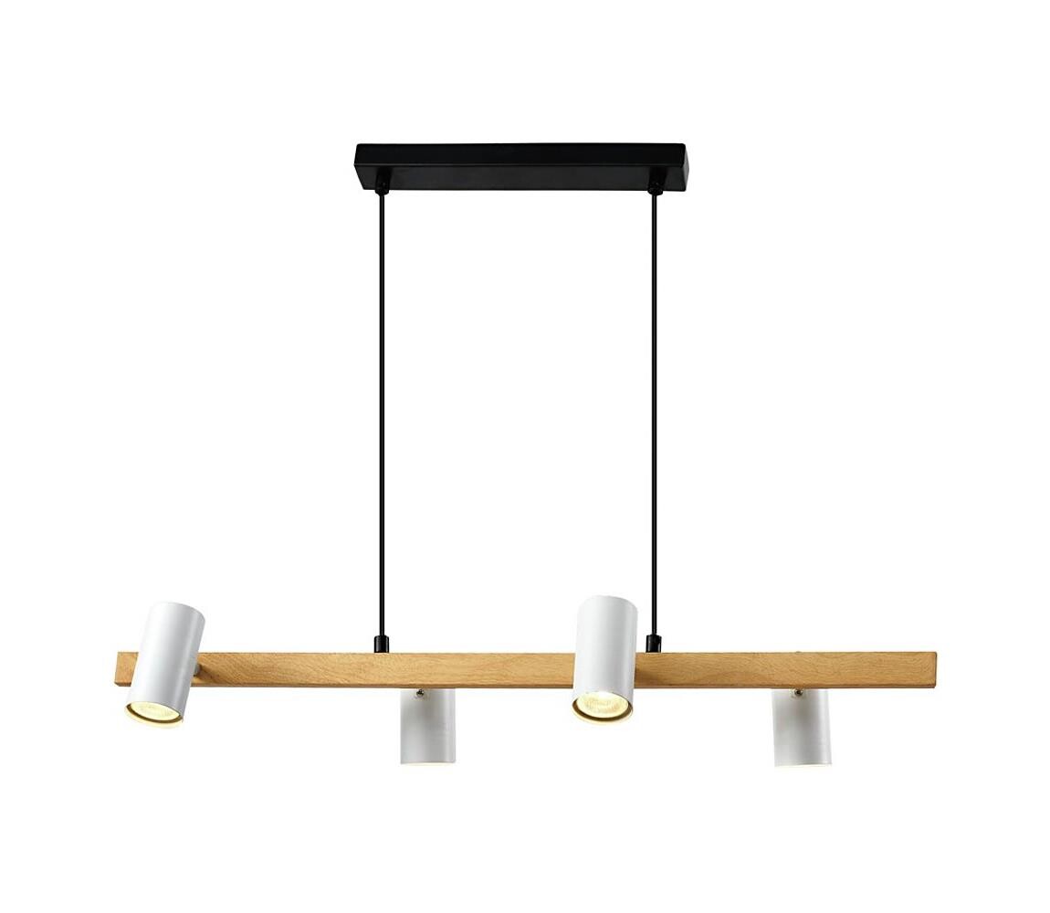 Lustr na lanku XILO 4xGU10/25W/230V buk/bílá