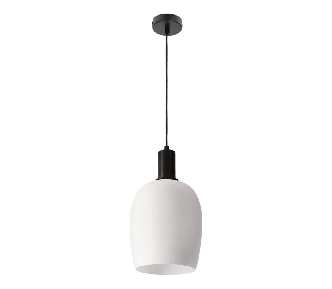 Lustr na lanku WOLKEN 1xE27/40W/230V bílá/černá