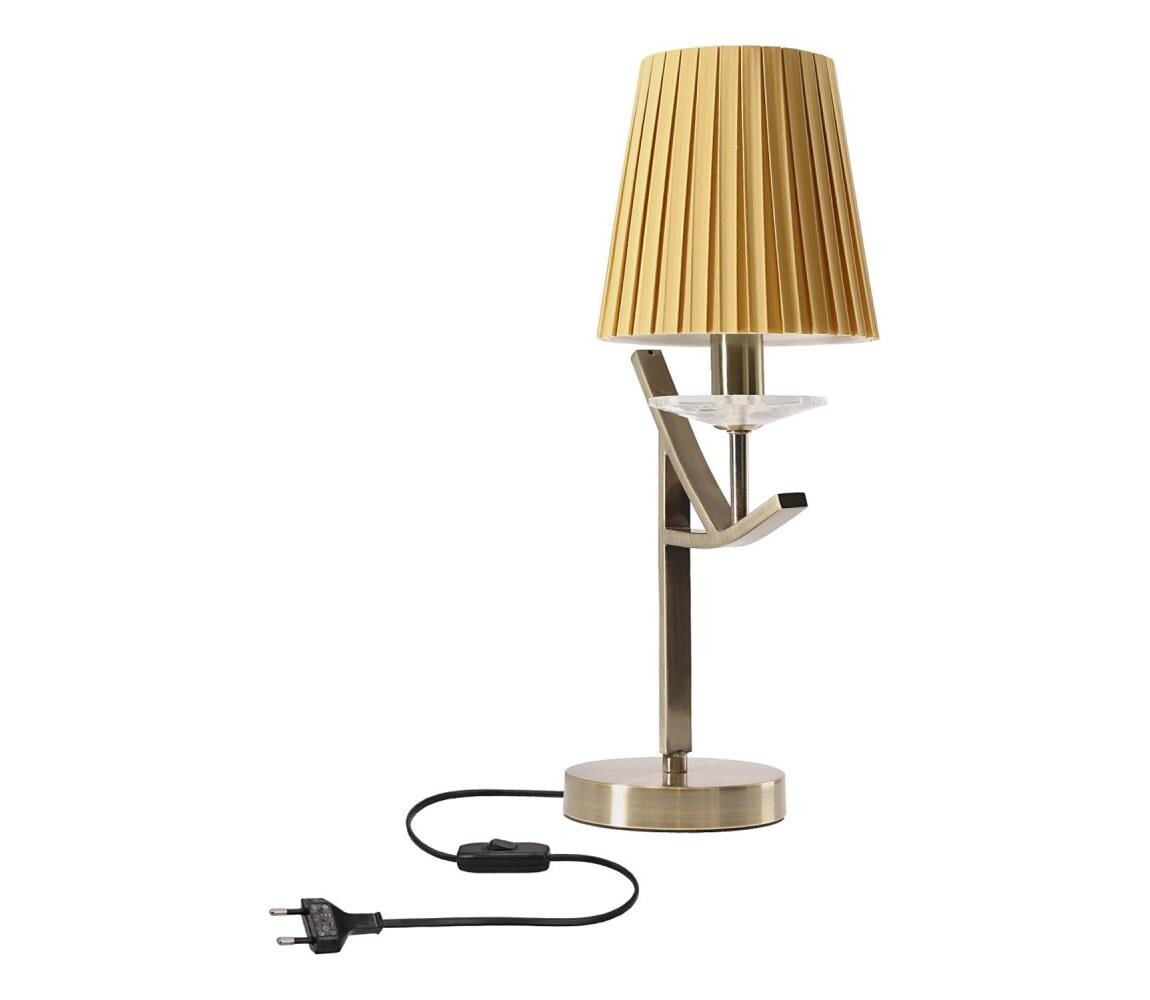 Stolní lampa VITORIA 1xE14/40W/230V žlutá/mosaz