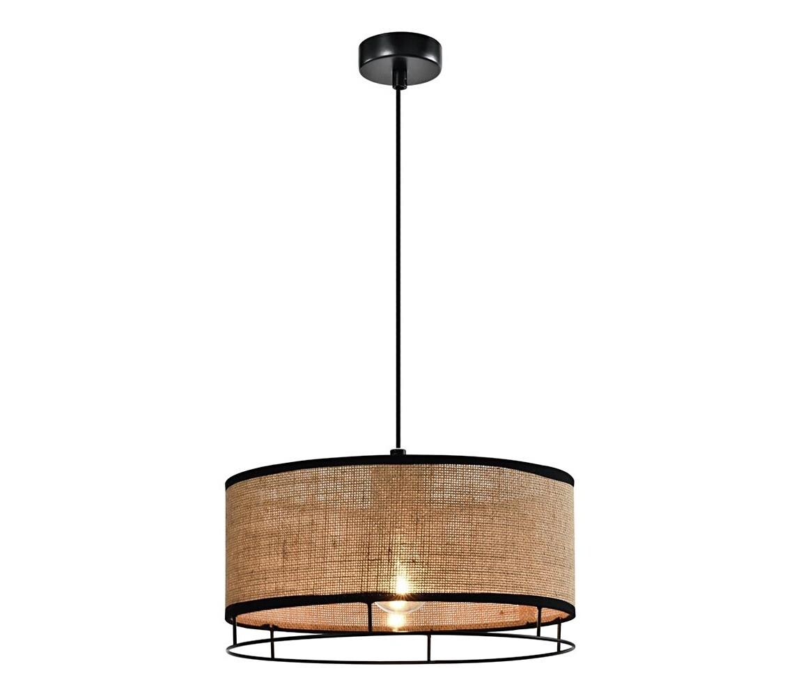 Lustr na lanku ARDI 1xE27/40W/230V hnědá/černá