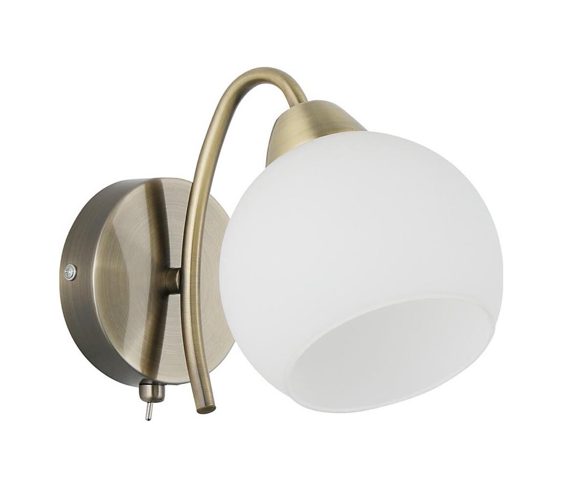 Nástěnná lampa NESTOR 1xE27/40W/230V mosaz
